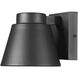 Asher LED 5 inch Black Outdoor Wall Light