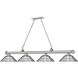 Cordon 4 Light 81.75 inch Brushed Nickel Billiard Ceiling Light in Brushed Nickel Steel