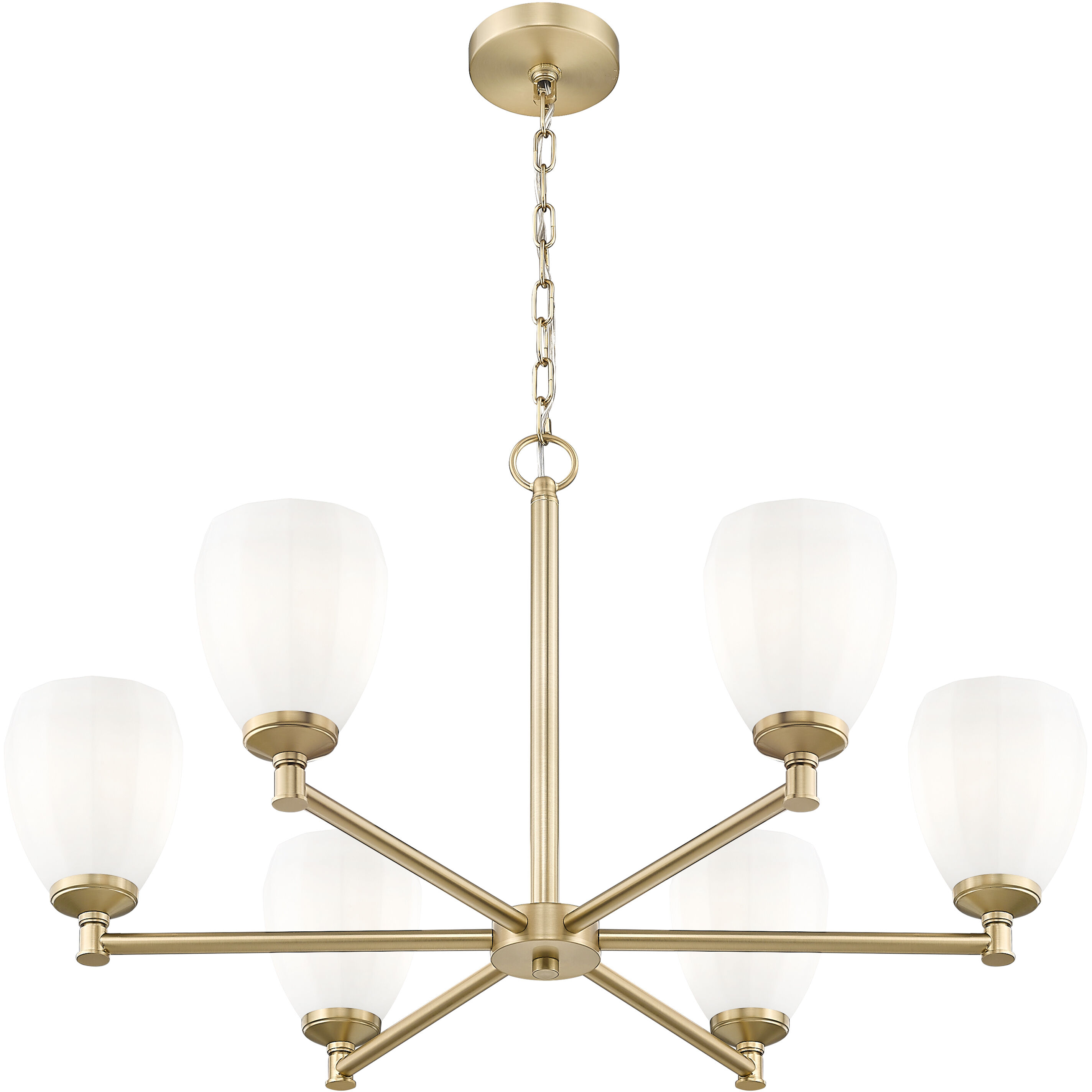 Oren 6 Light 32 inch Modern Gold Chandelier Ceiling Light