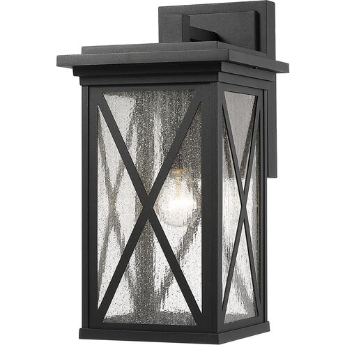 Brookside 1 Light 18.25 inch Black Outdoor Wall Light