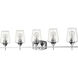 Joliet 5 Light 38 inch Chrome Vanity Wall Light