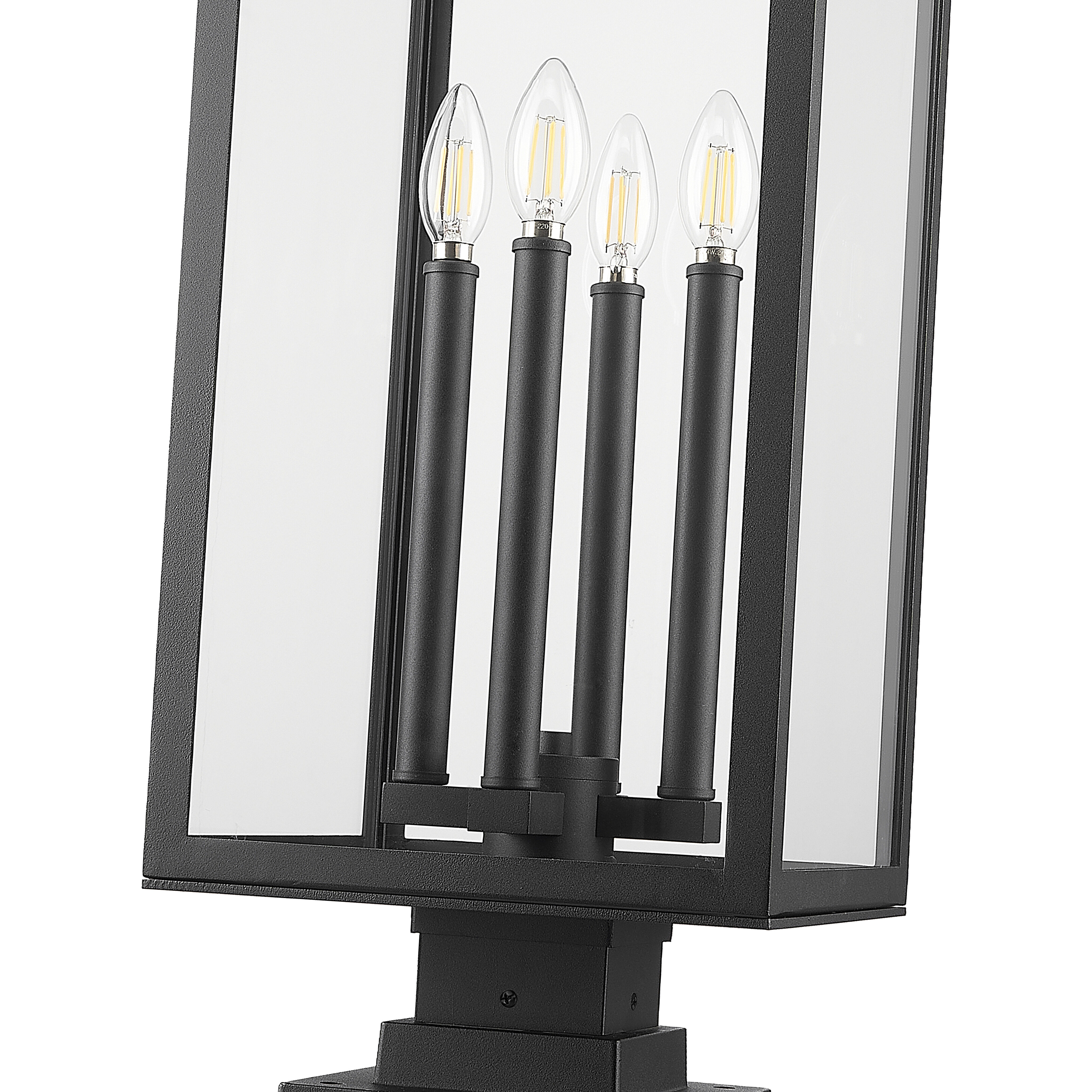 Nova 4 Light 29.25 inch Black Outdoor Pier Mounted Fixture