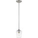 Joliet 1 Light 5.5 inch Brushed Nickel Pendant Ceiling Light