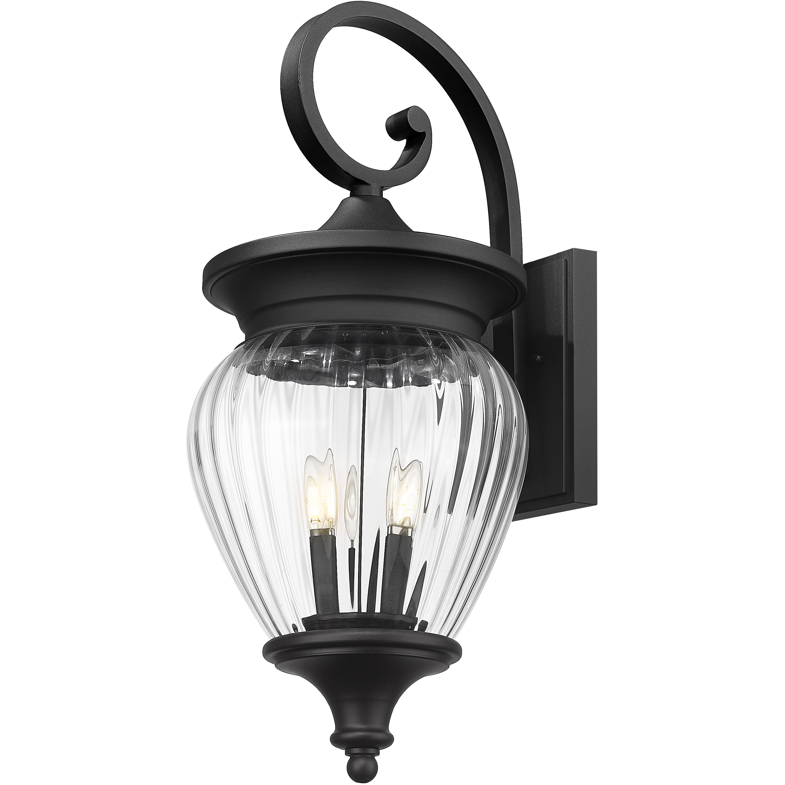 Davina Outdoor Wall Light in Black, G9