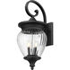Davina Outdoor Wall Light in Black, G9