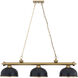 Cordon 3 Light 55.25 inch Heritage Brass Billiard Ceiling Light