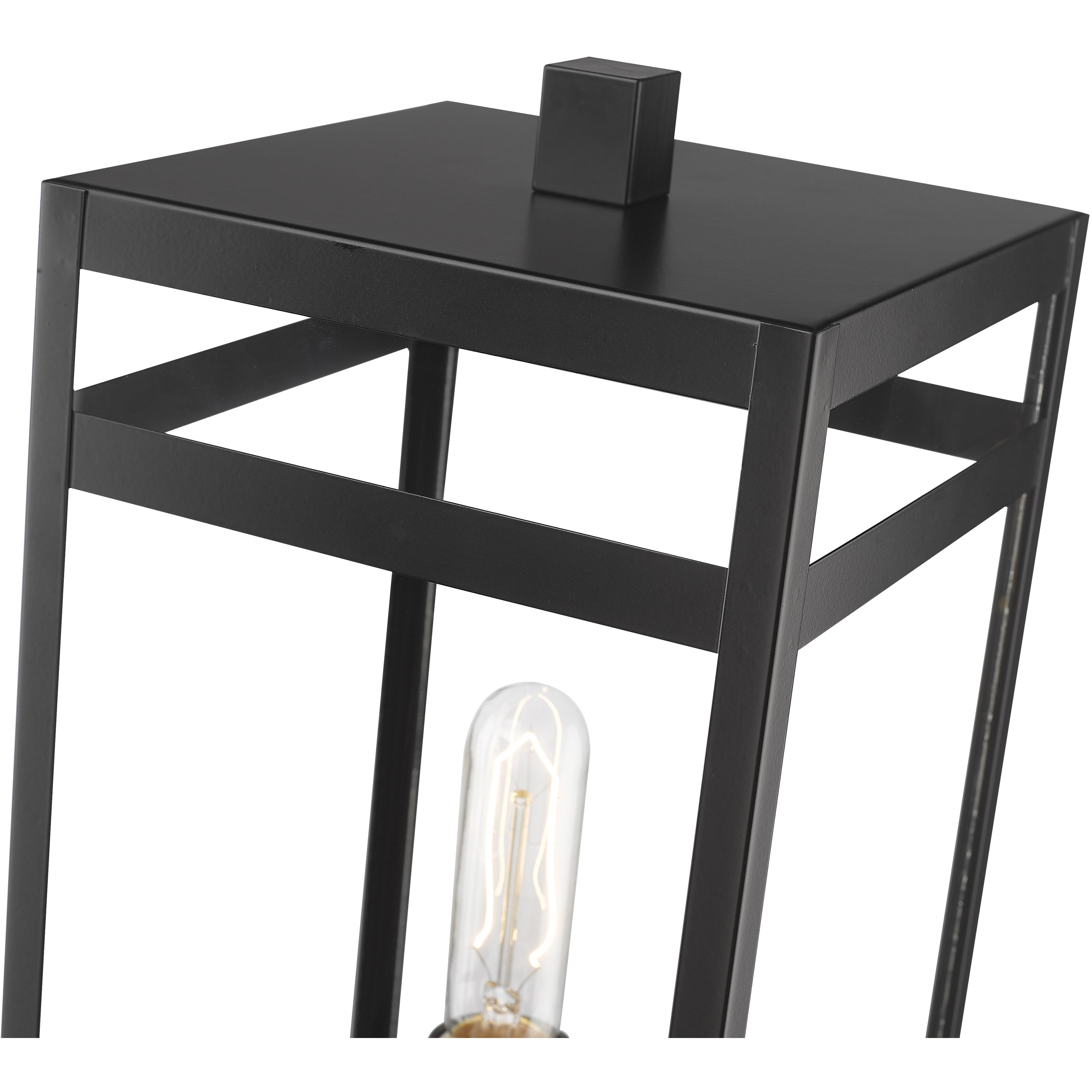 Nuri 1 Light 19.75 inch Black Outdoor Pier Mounted Fixture