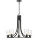 Beckett 5 Light 27 inch Matte Black Chandelier Ceiling Light