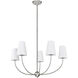 Shannon 5 Light 32 inch Brushed Nickel Chandelier Ceiling Light