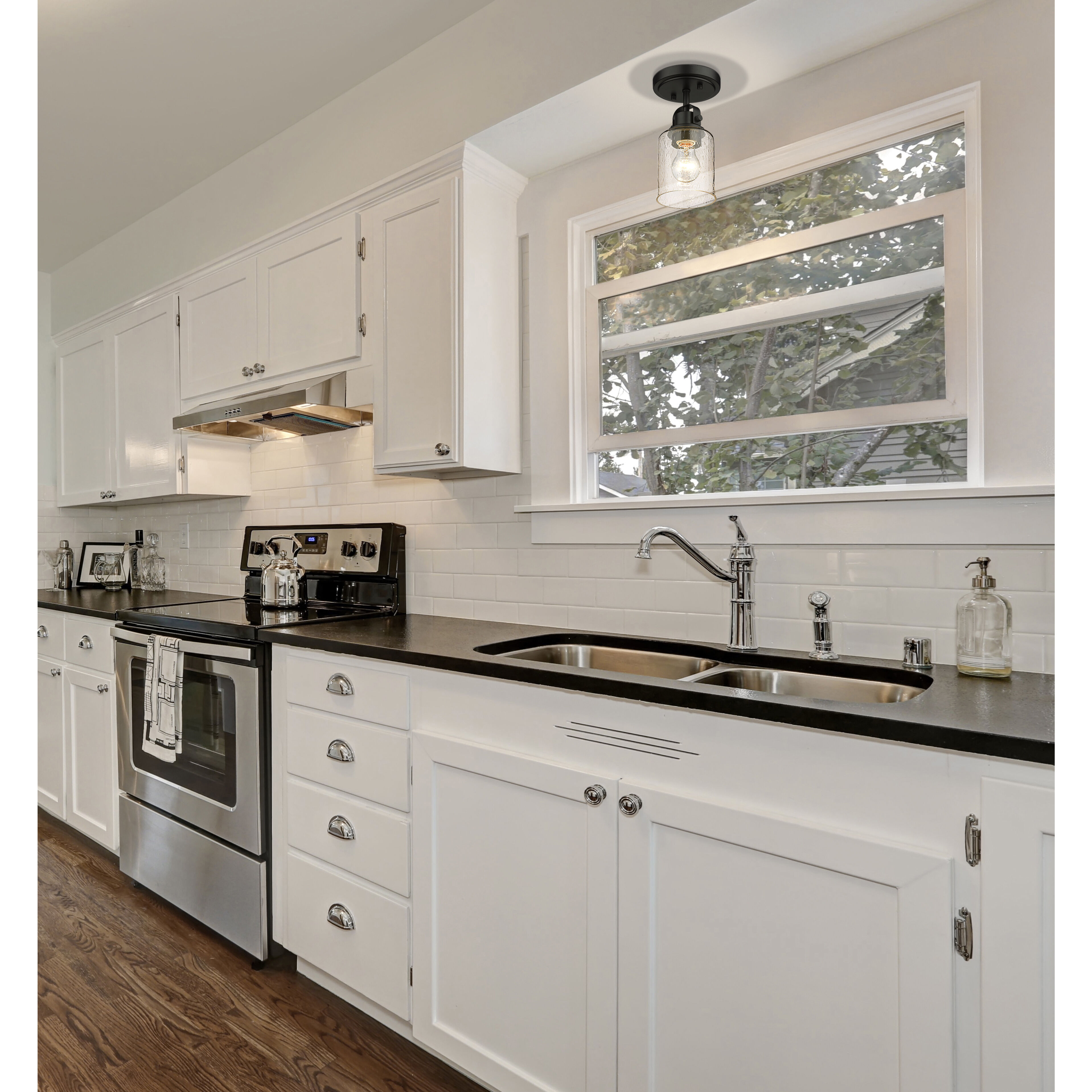 Kinsley 1 Light 5.25 inch Matte Black Flush Mount Ceiling Light