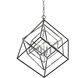Euclid 4 Light 29.5 inch Chrome and Matte Black Chandelier Ceiling Light