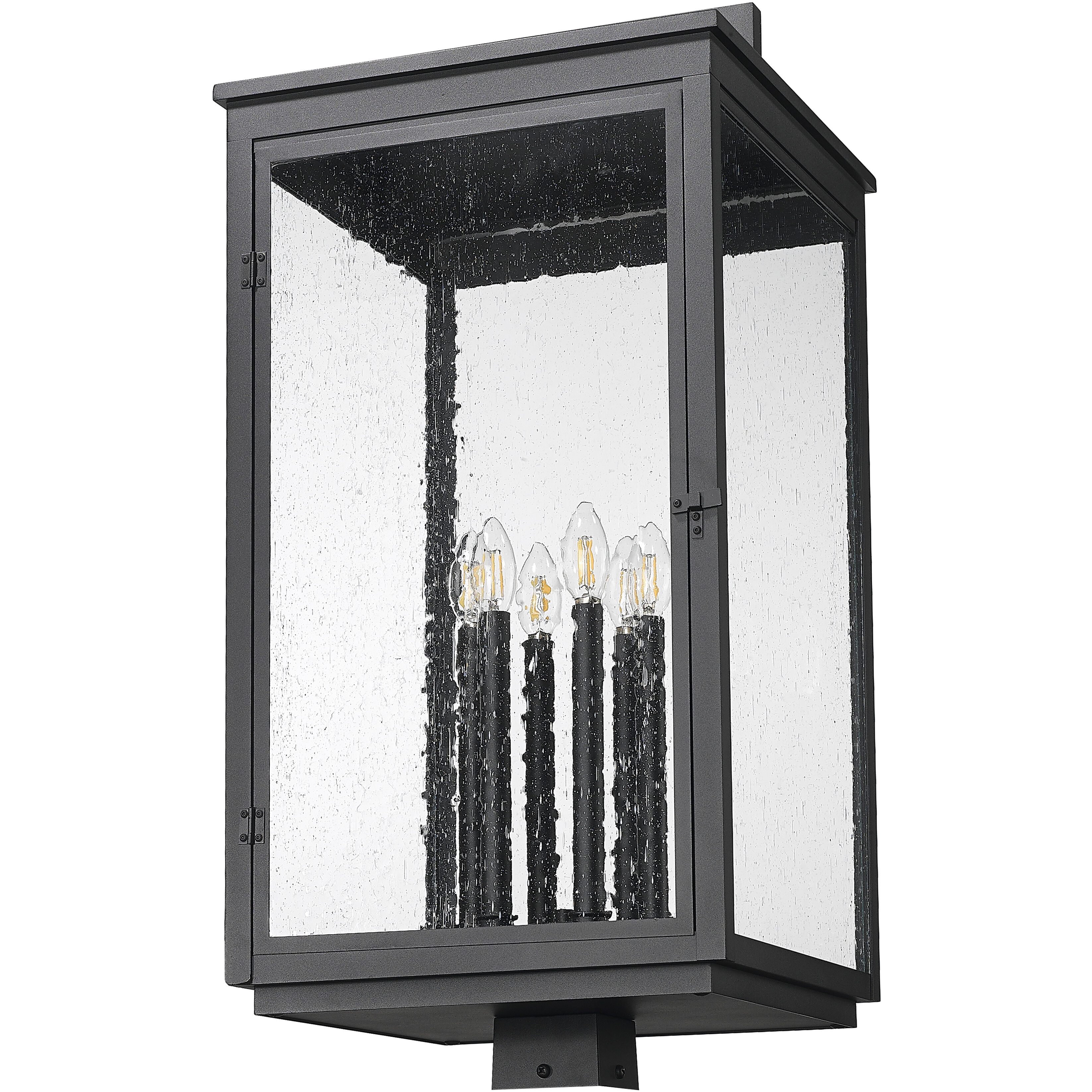 Hartwell 6 Light 31.5 inch Sand Black Outdoor Post Mount Fixture