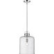 Kinsley 1 Light 12 inch Chrome Pendant Ceiling Light