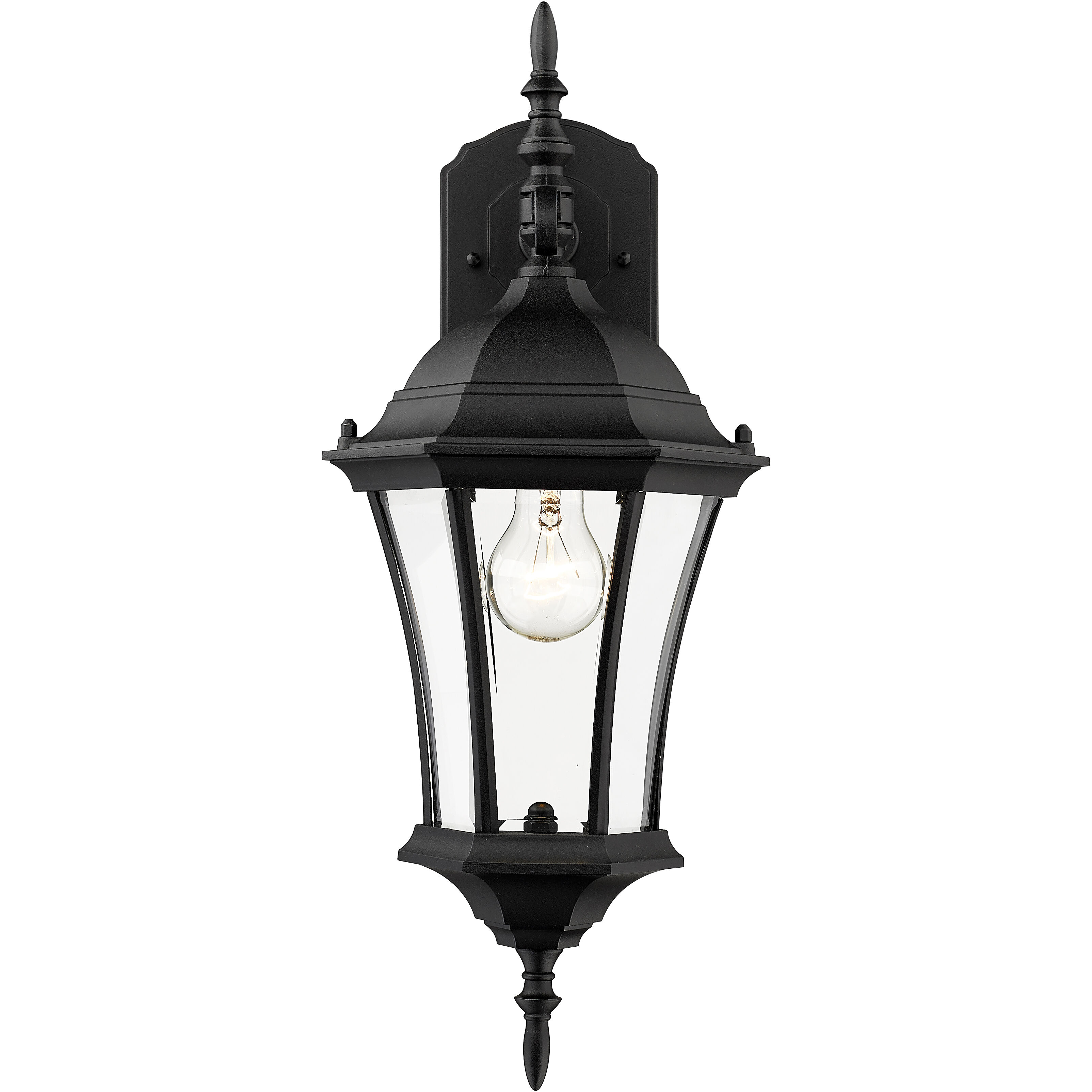 Wakefield 1 Light 21.75 inch Black Outdoor Wall Light