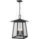 Rainer 5 Light 15.5 inch Black Outdoor Chain Mount Ceiling Fixture in G9