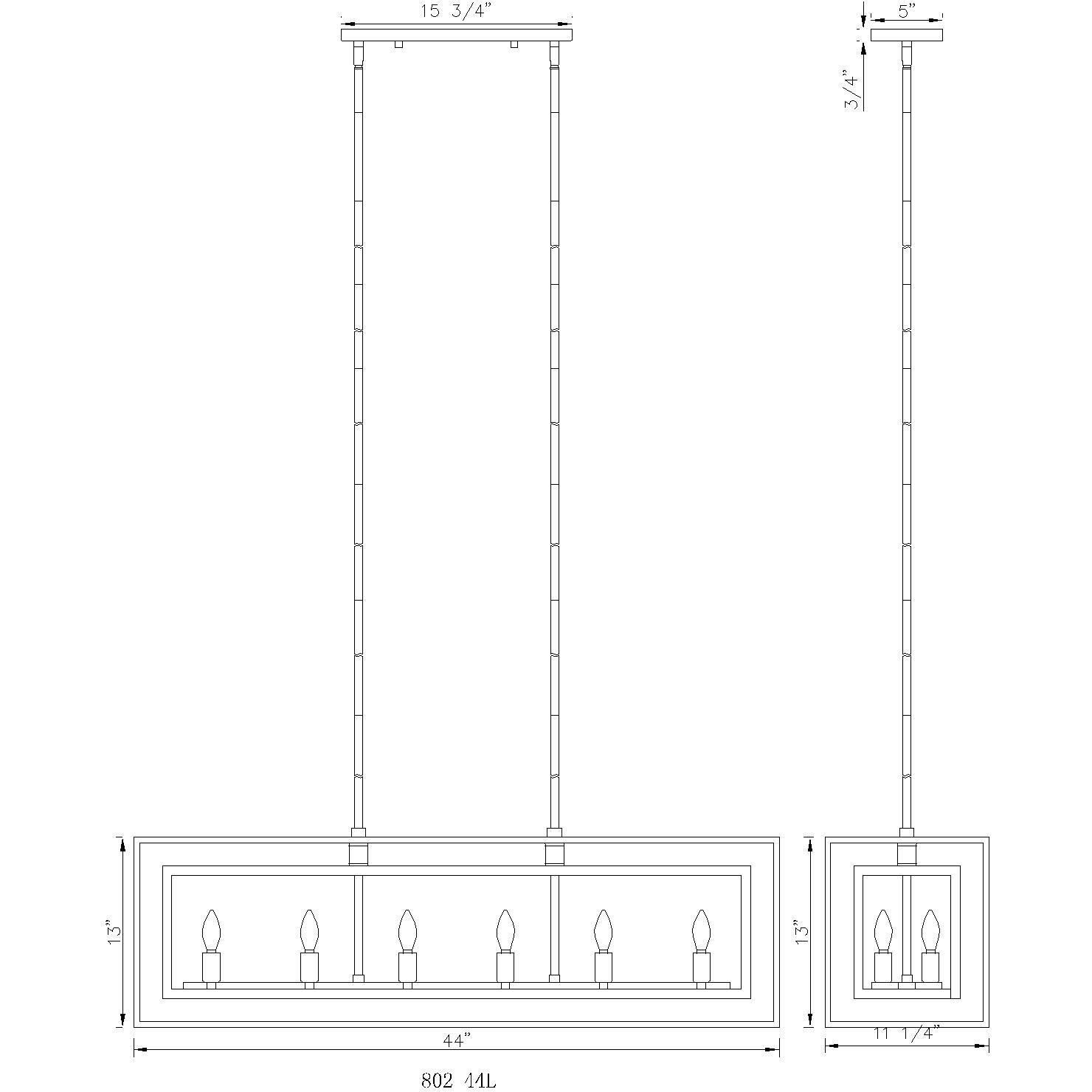 Infinity 12 Light 44 inch Misty Charcoal Linear Chandelier Ceiling Light