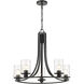 Beckett 5 Light 27 inch Matte Black Chandelier Ceiling Light