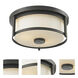 Savannah 2 Light 11 inch Olde Bronze Flush Mount Ceiling Light