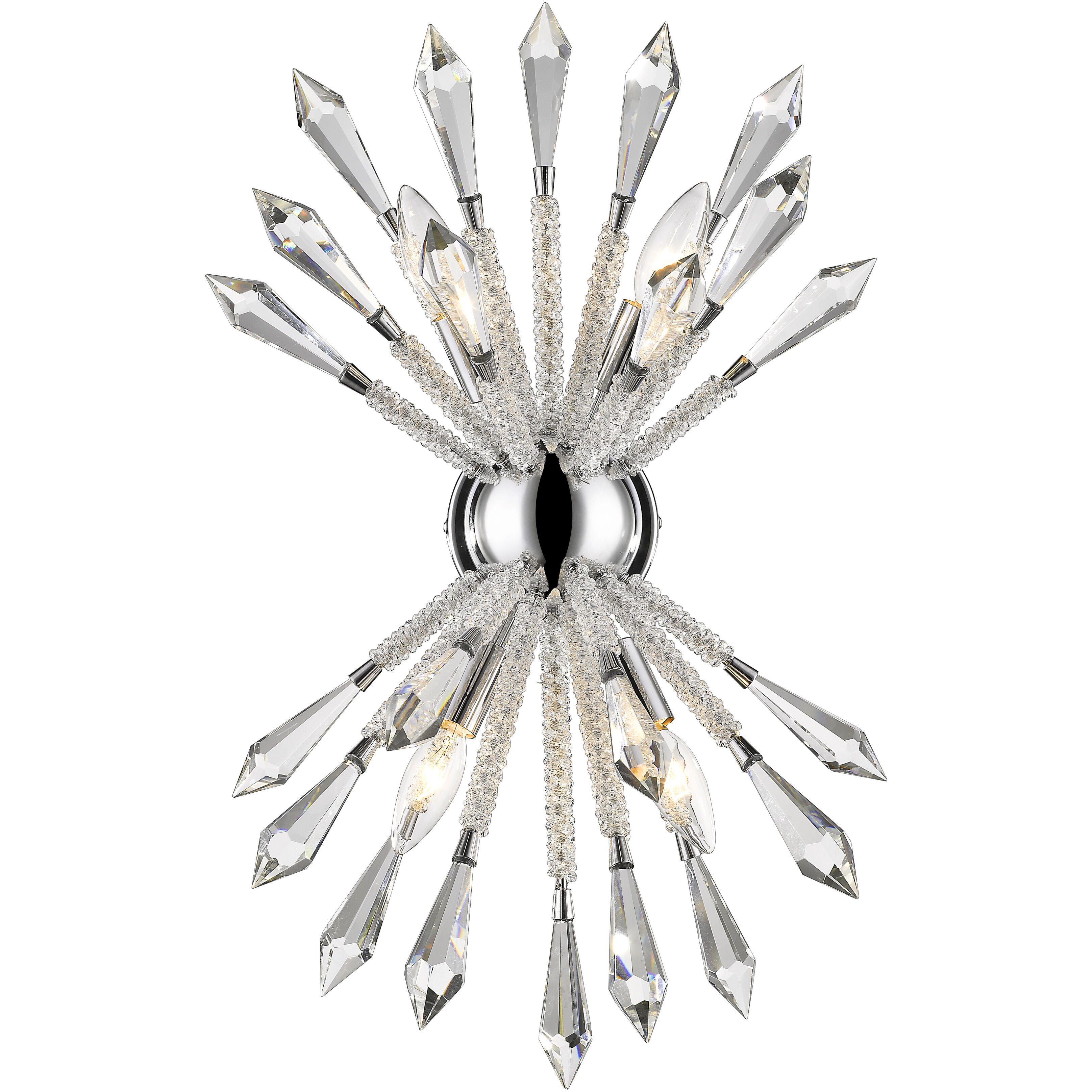 Soleia 4 Light 9.63 inch Chrome Wall Sconce Wall Light in 7.2
