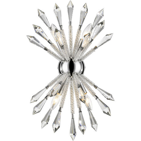 Soleia 4 Light 9.63 inch Chrome Wall Sconce Wall Light in 7.2