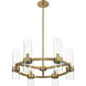 Datus 6 Light 26 inch Rubbed Brass Chandelier Ceiling Light