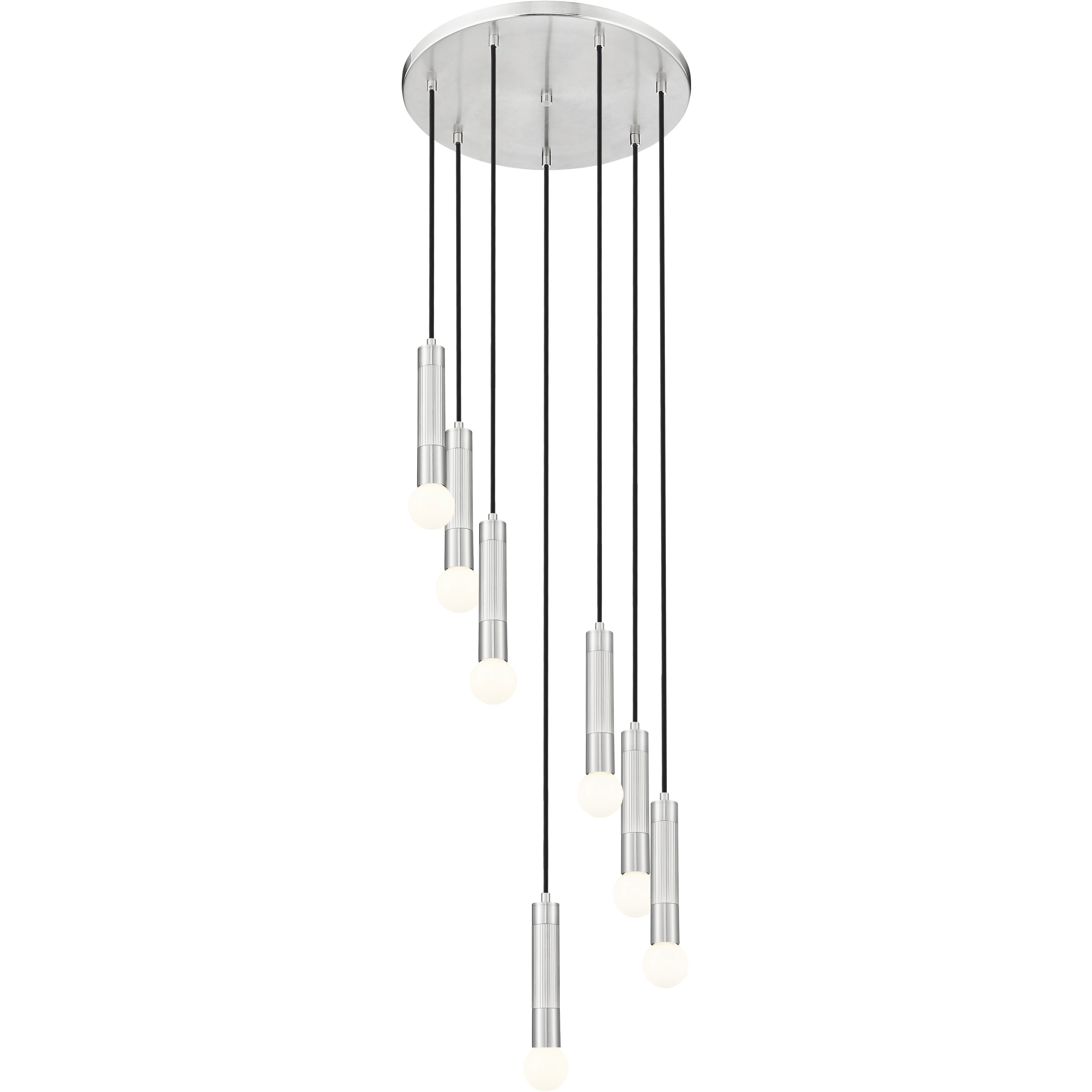 Stari 7 Light 18 inch Brushed Nickel Chandelier Ceiling Light