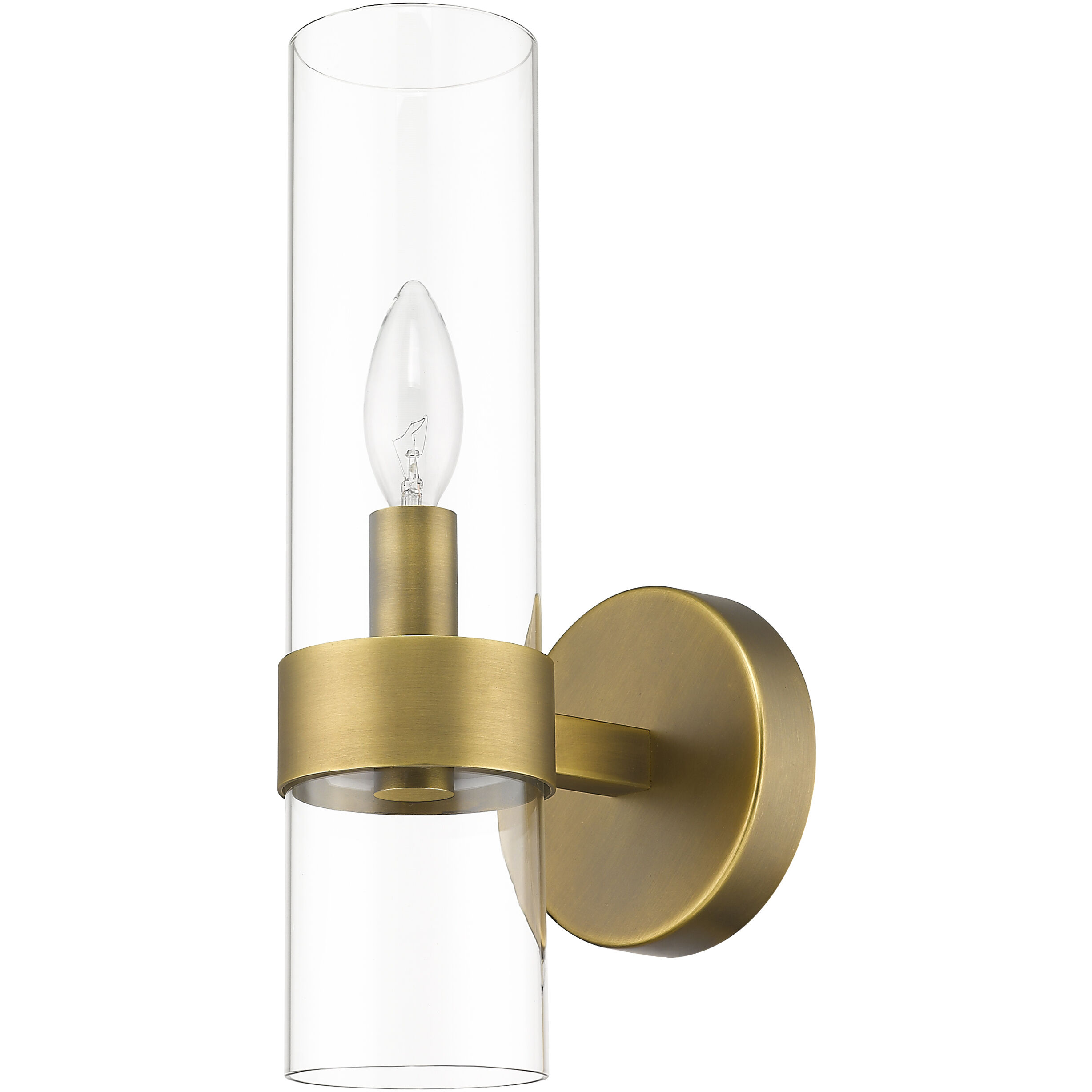 Datus 1 Light 6.5 inch Rubbed Brass Wall Sconce Wall Light