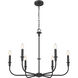 Tova 6 Light 36.5 inch Matte Black Chandelier Ceiling Light
