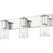Titus 3 Light 24 inch Chrome Bath Vanity Light Wall Light