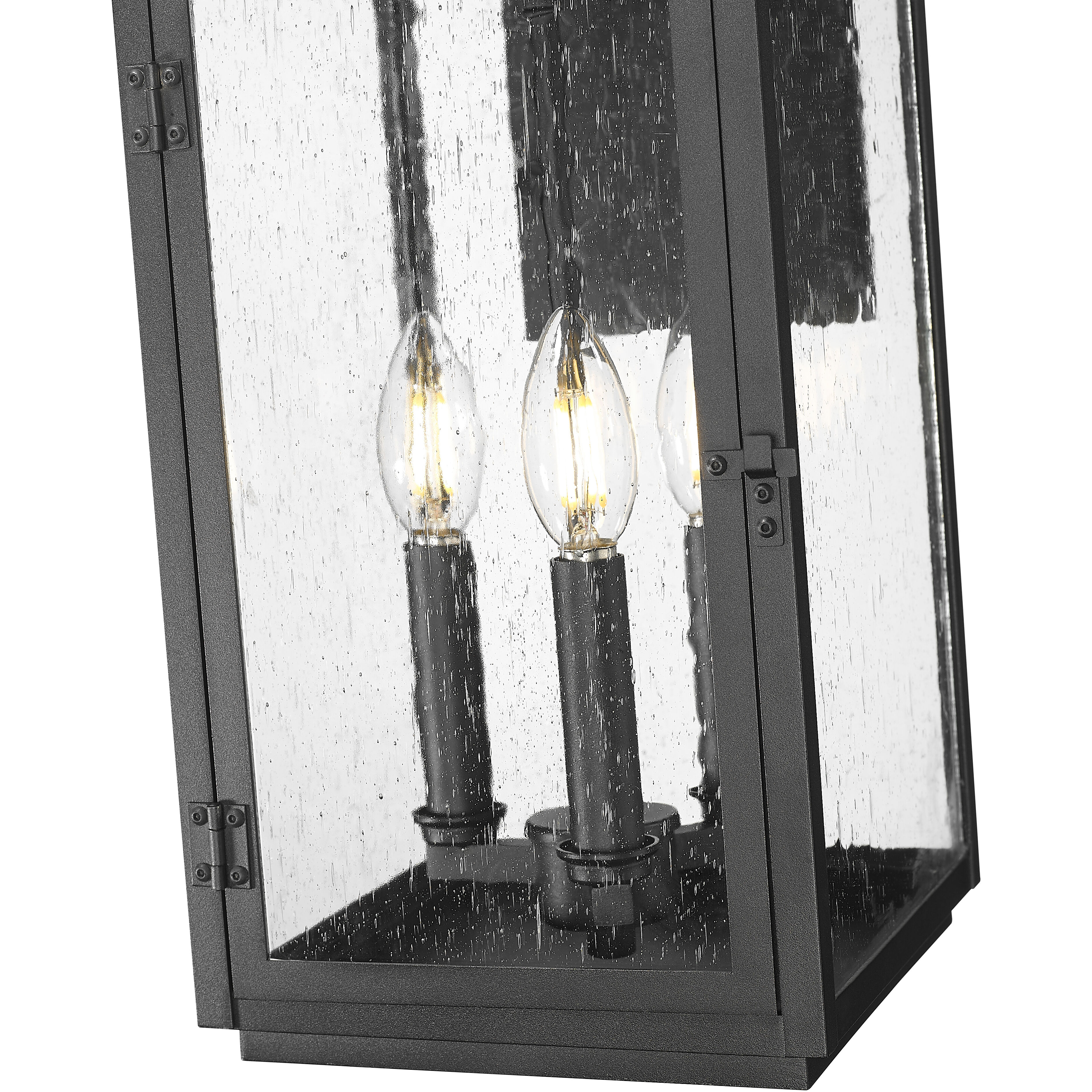 Hartwell 3 Light 19.25 inch Sand Black Outdoor Wall Light