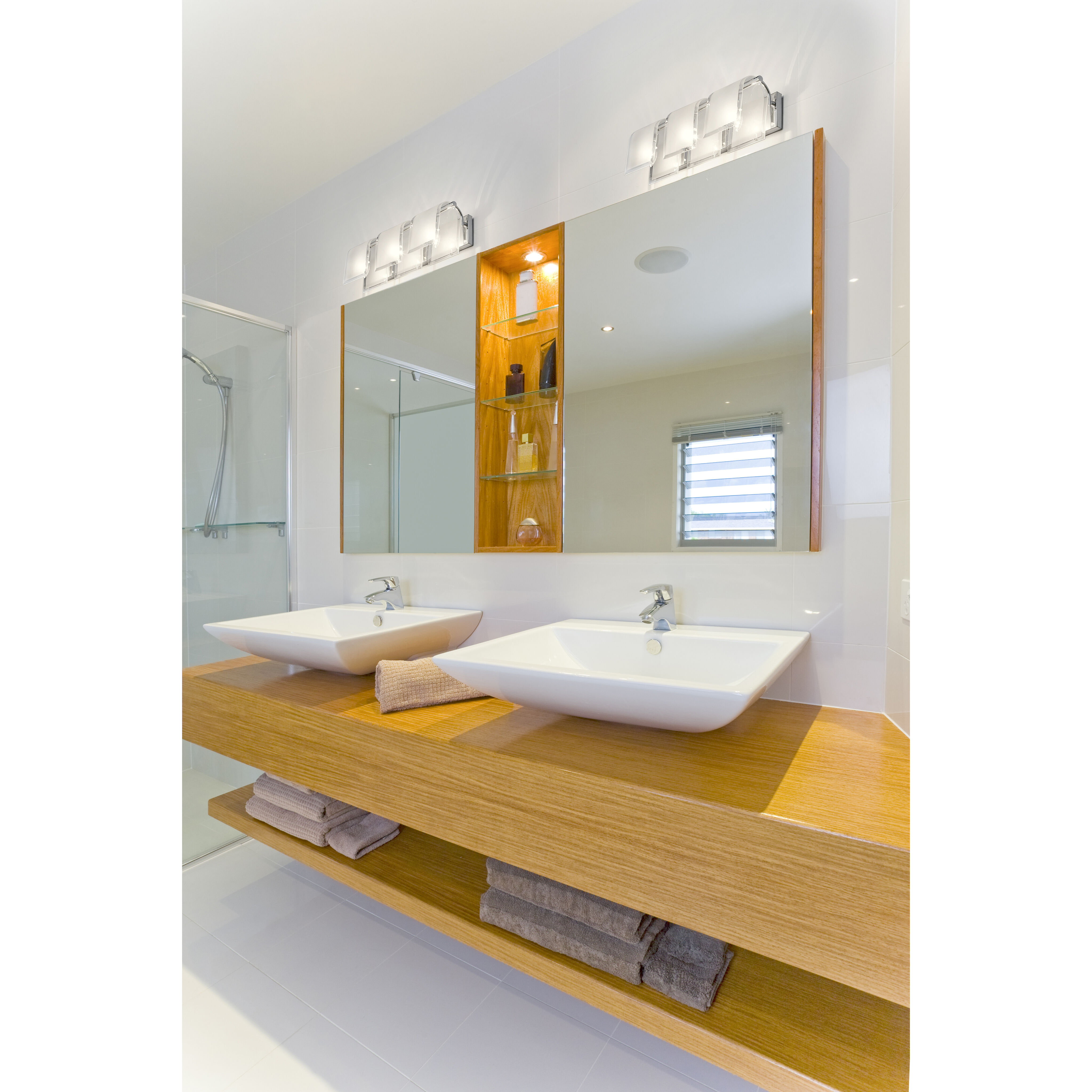 Zephyr 3 Light 23.13 inch Chrome Vanity Wall Light