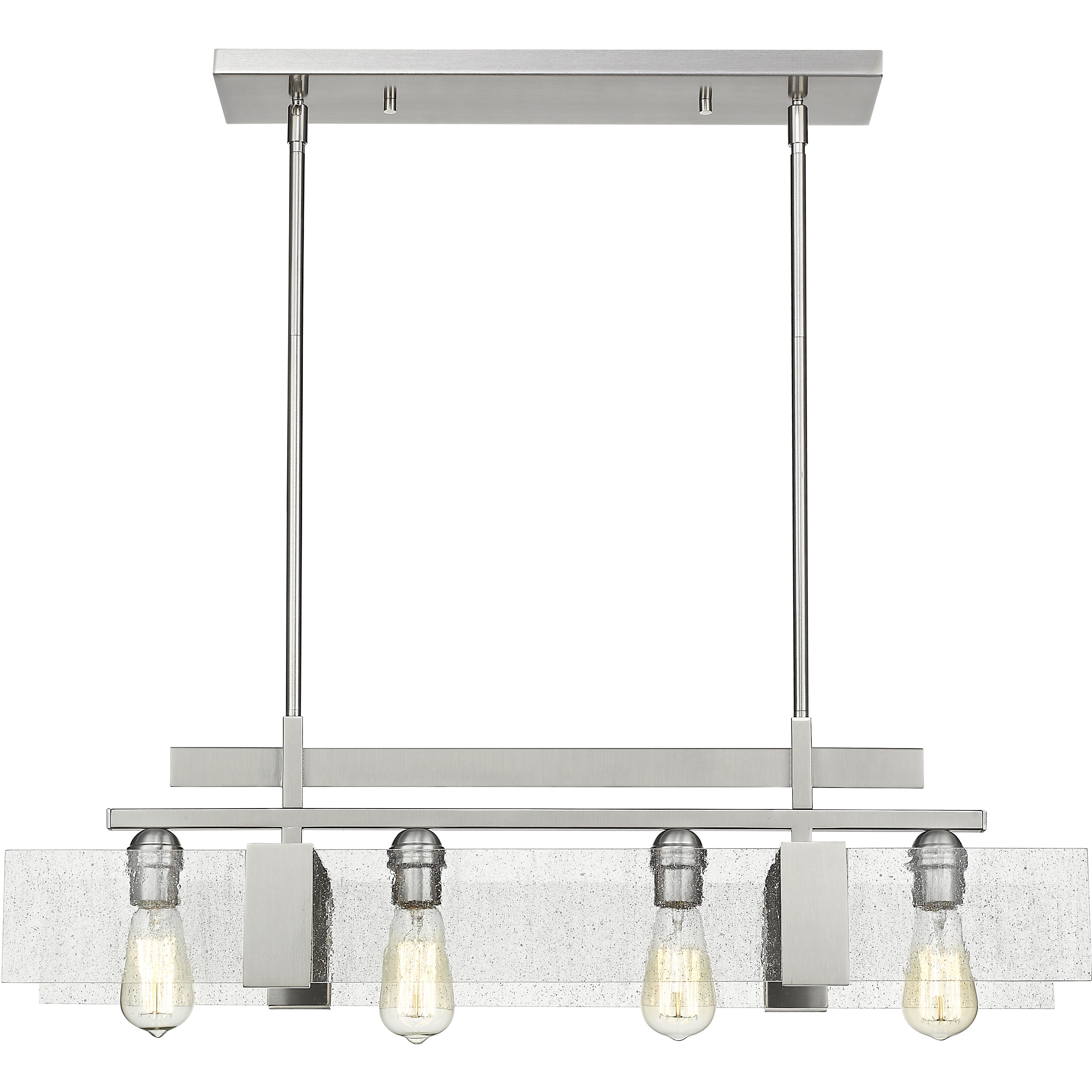 Gantt 4 Light 31.5 inch Brushed Nickel Linear Chandelier Ceiling Light