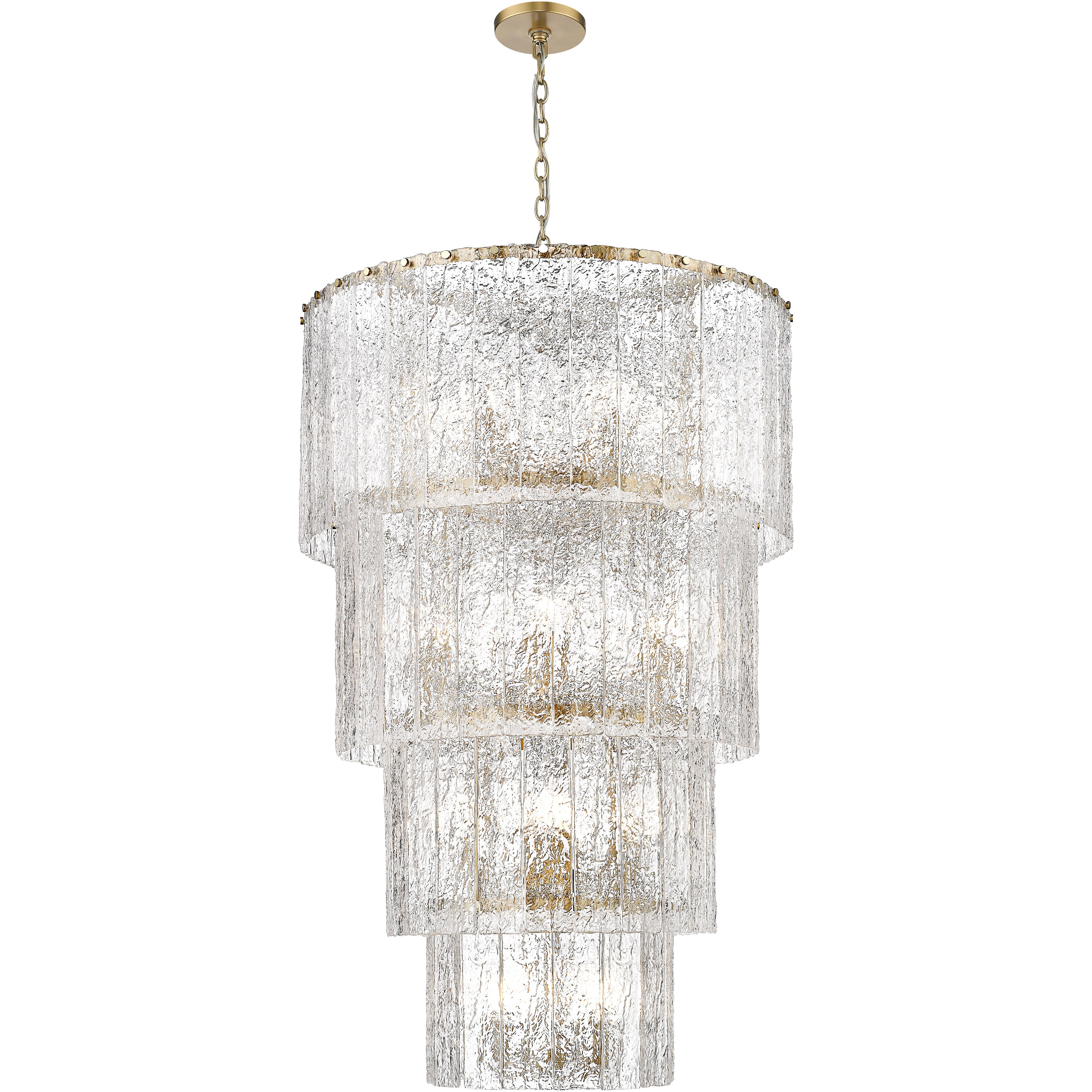Glacier 18 Light 31 inch Modern Gold Chandelier Ceiling Light