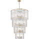 Glacier 18 Light 31 inch Modern Gold Chandelier Ceiling Light