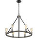 Kirkland 6 Light 25 inch Ashen Barnboard Chandelier Ceiling Light
