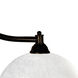 Chance 3 Light 50 inch Bronze Billiard Ceiling Light in White Linen Glass