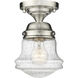 Vaughn 1 Light 6 inch Brushed Nickel Flush Mount Ceiling Light
