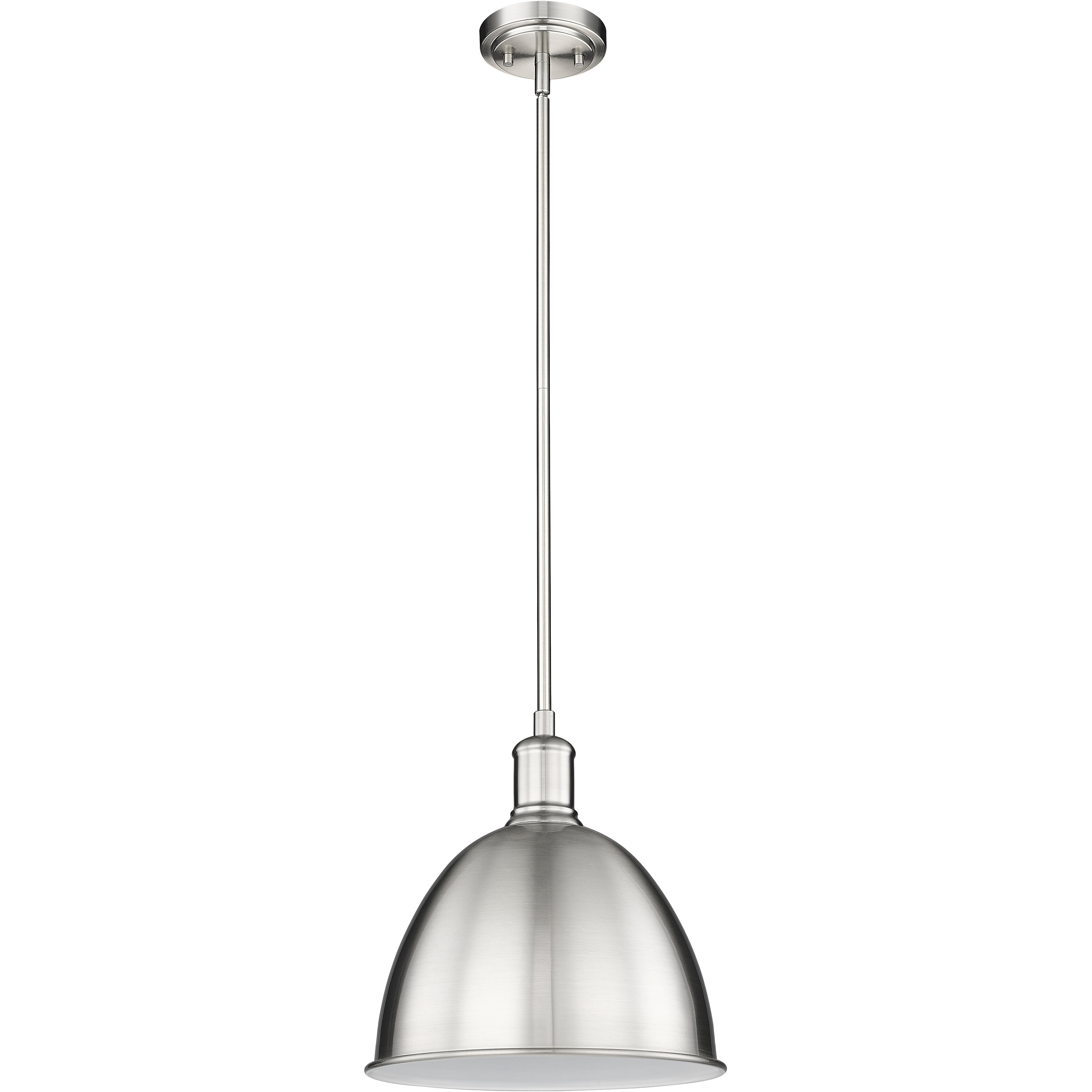 Sawyer 1 Light 12.5 inch Brushed Nickel Pendant Ceiling Light