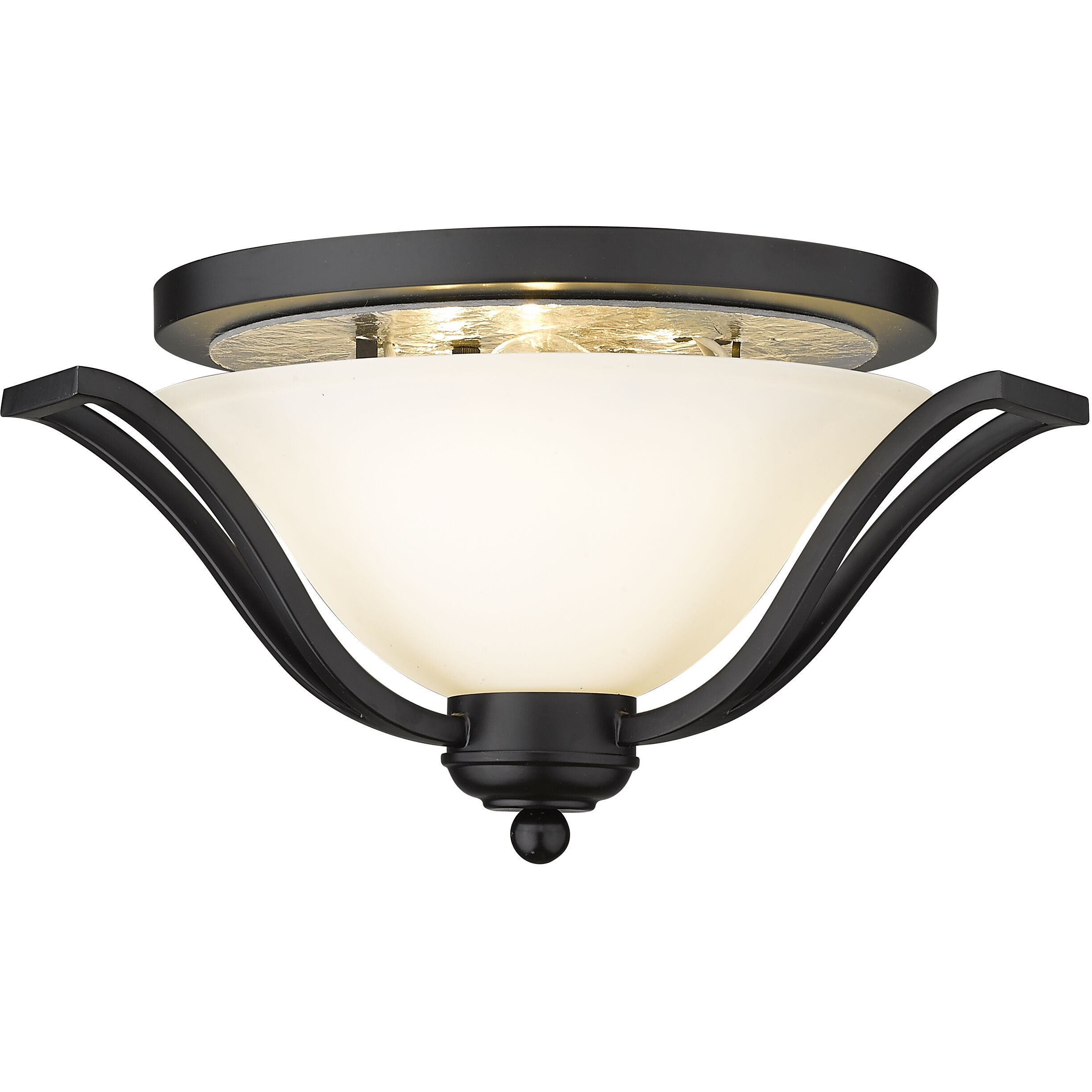 Lagoon 3 Light 18.5 inch Matte Black Flush Mount Ceiling Light