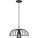 Valencia 1 Light 16 inch Matte Black Pendant Ceiling Light