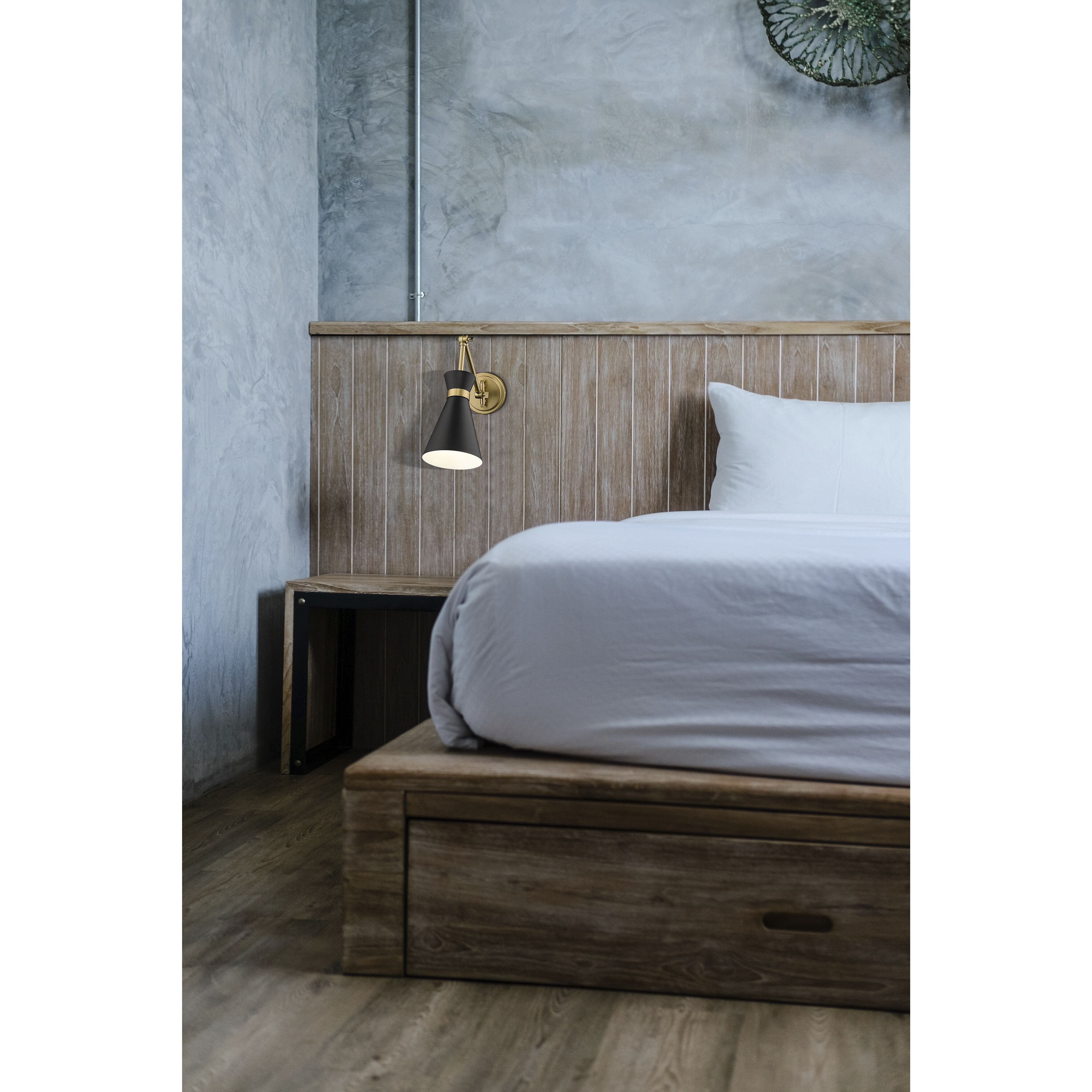 Soriano 1 Light 6.25 inch Matte Black Wall Sconce Wall Light in Matte Black and Modern Gold