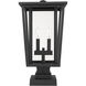 Seoul 2 Light 20.75 inch Black Outdoor Pier Mounted Fixture