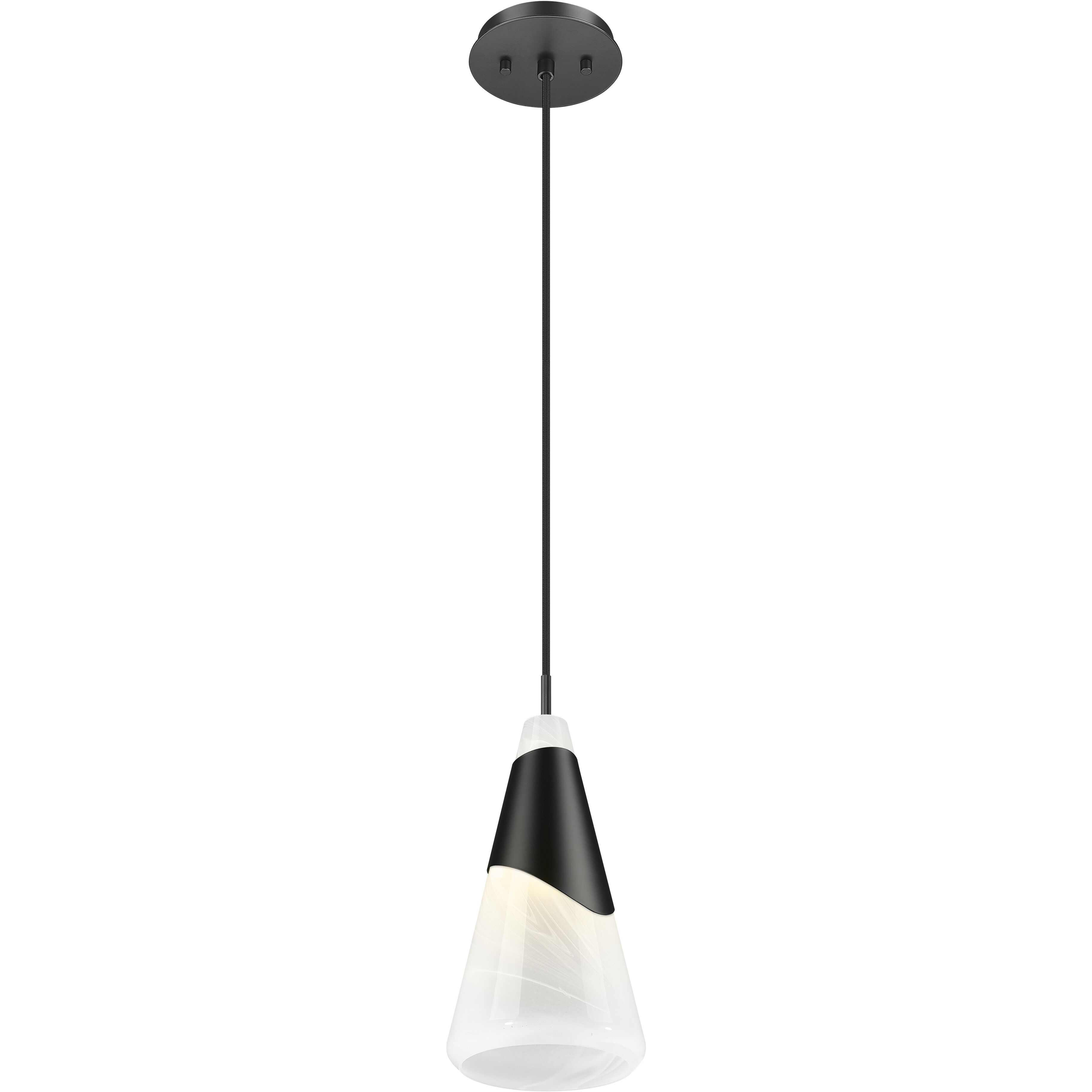 Aimie 1 Light 7 inch Matte Black Pendant Ceiling Light