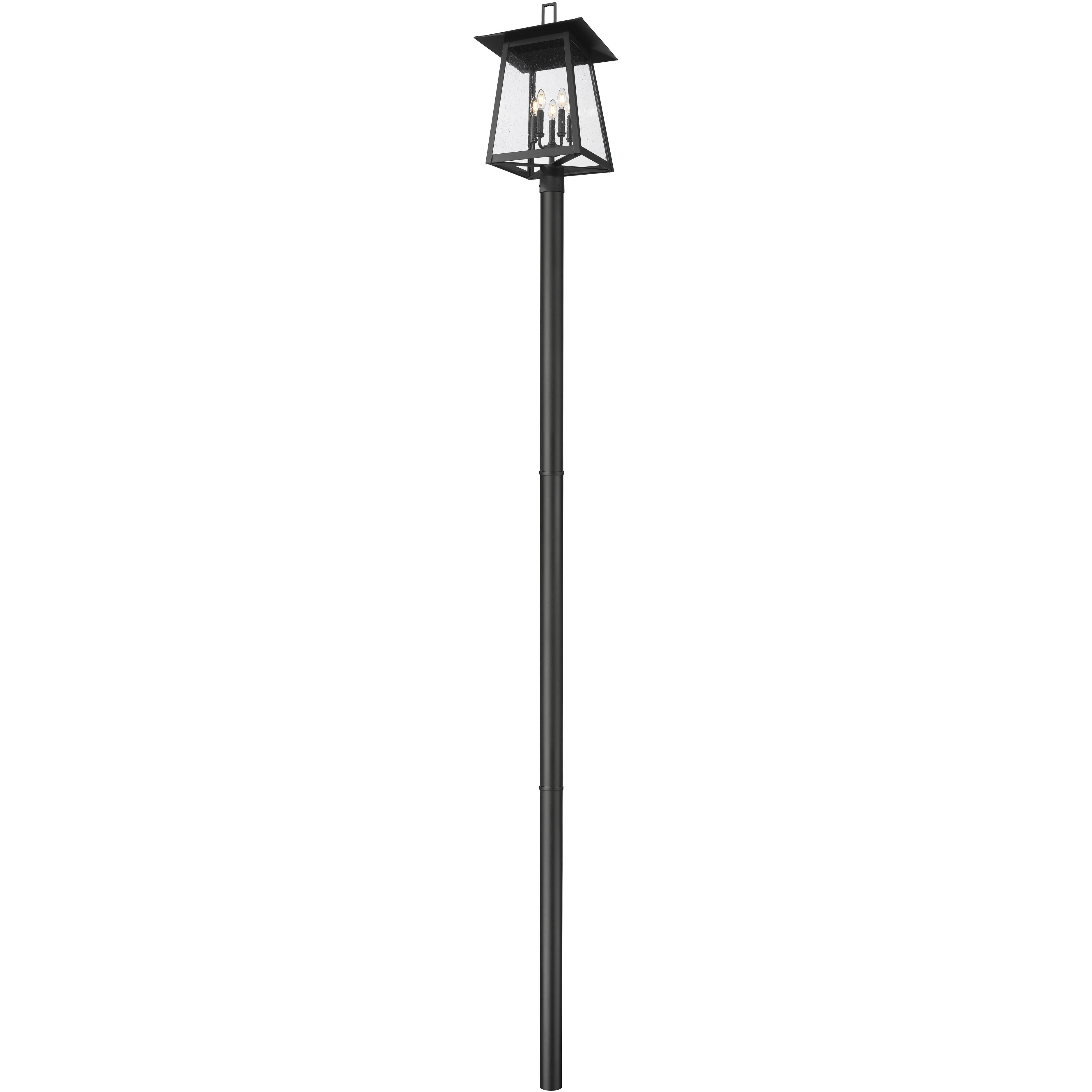 Rainer 5 Light 145.5 inch Black Outdoor Post Mounted Fixture in G9