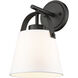 Z-Studio 1 Light 8 inch Matte Black Wall Sconce Wall Light