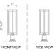 Aura 1 Light 27.75 inch Black Outdoor Pier Mounted Fixture in G9