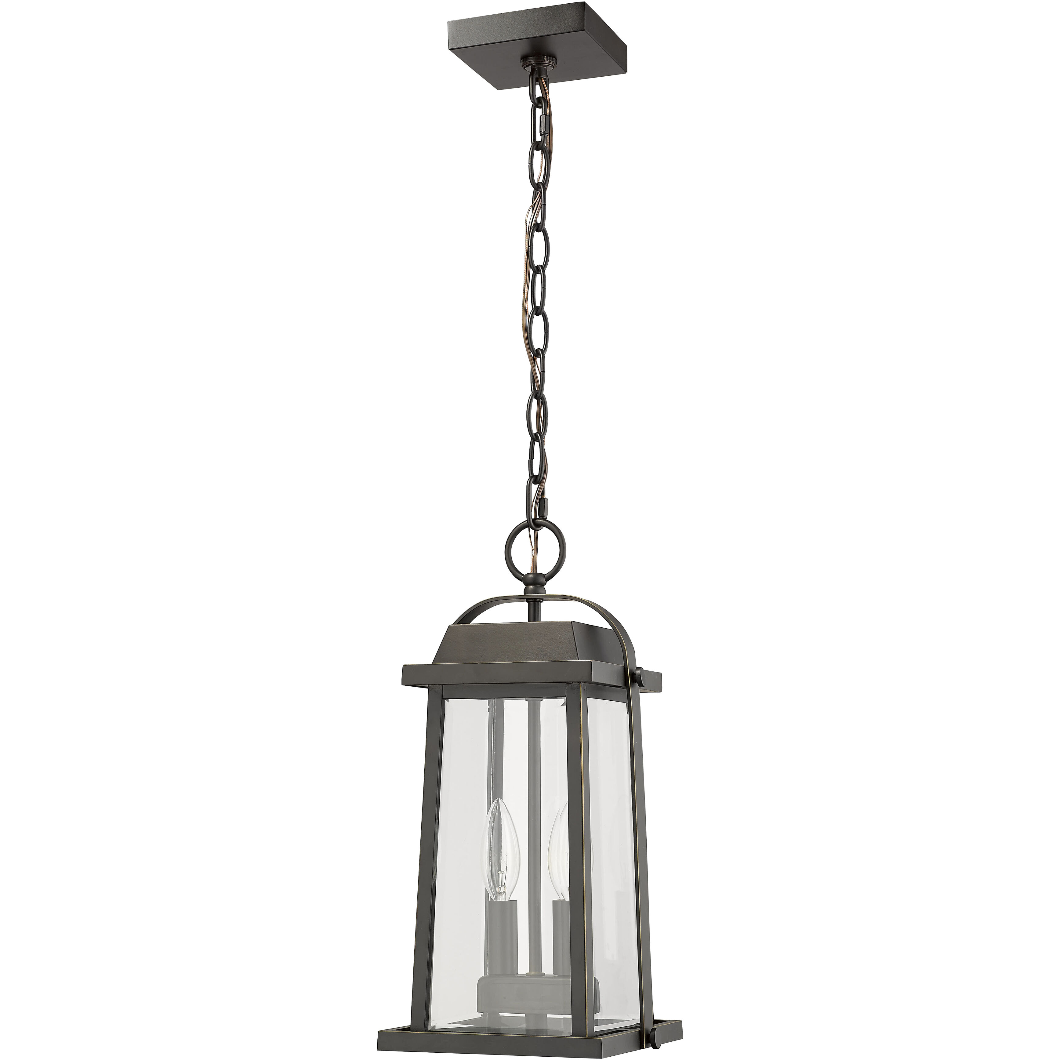 Millworks 2 Light 7.75 inch Oil Rubbed Bronze Outdoor Chain Mount Ceiling Fixture