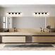 Burk 5 Light 38 inch Matte Black Bath Vanity Light Wall Light