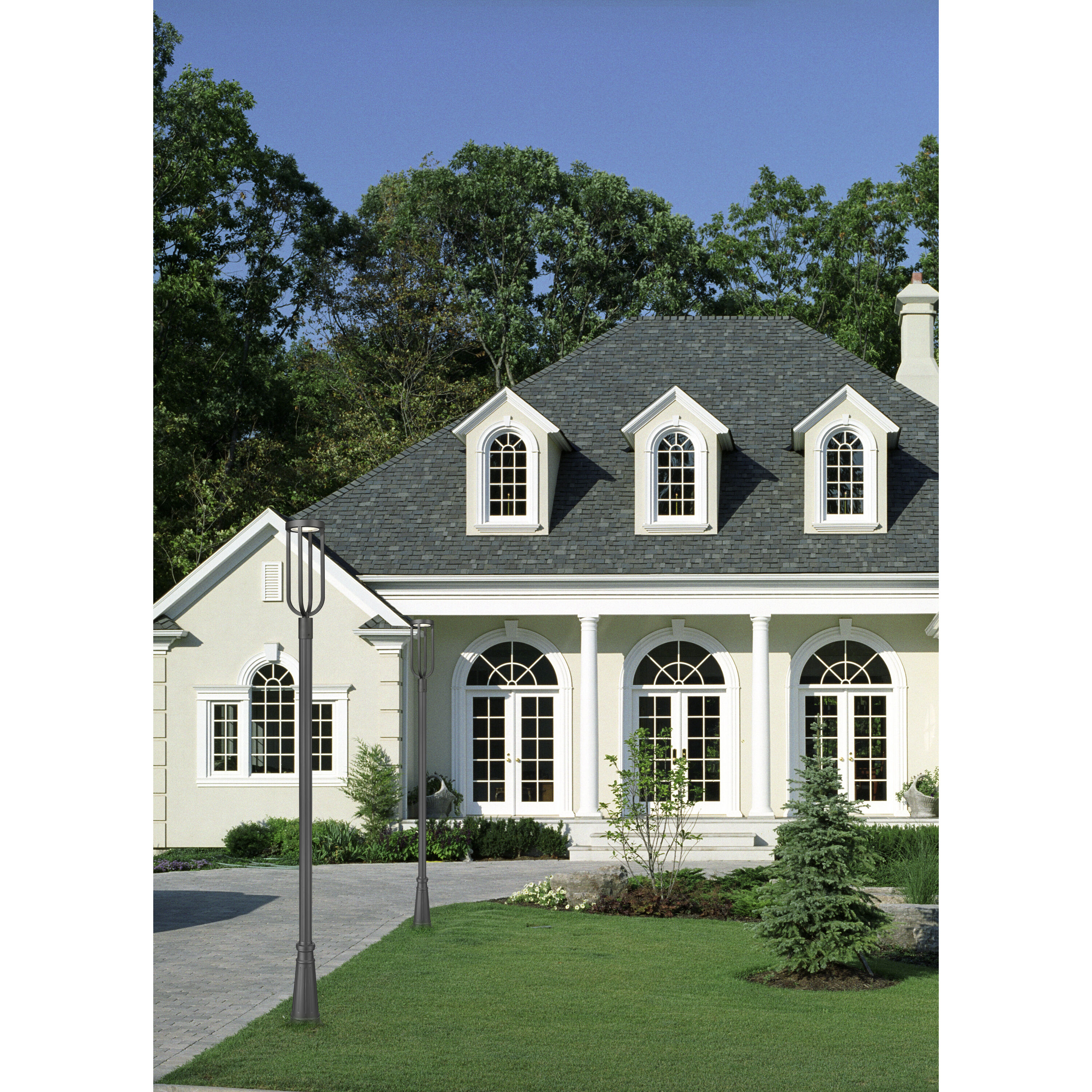 Leland LED 117.75 inch Sand Black Outdoor Post Mounted Fixture