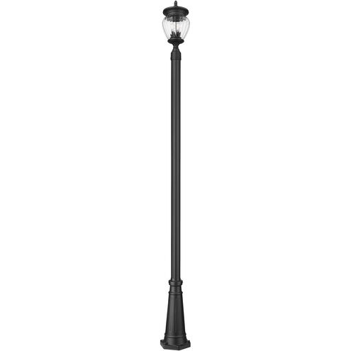 Davina 3 Light 114.25 inch Black Outdoor Post Mounted Fixture in G9